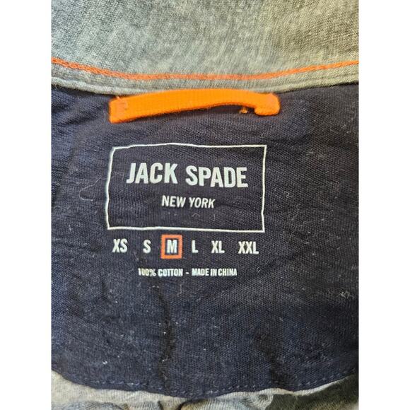 Jack Spade Women's Collared Neck Polo Shirt Short Sleeve Gray Size Medium - Picture 3 of 4